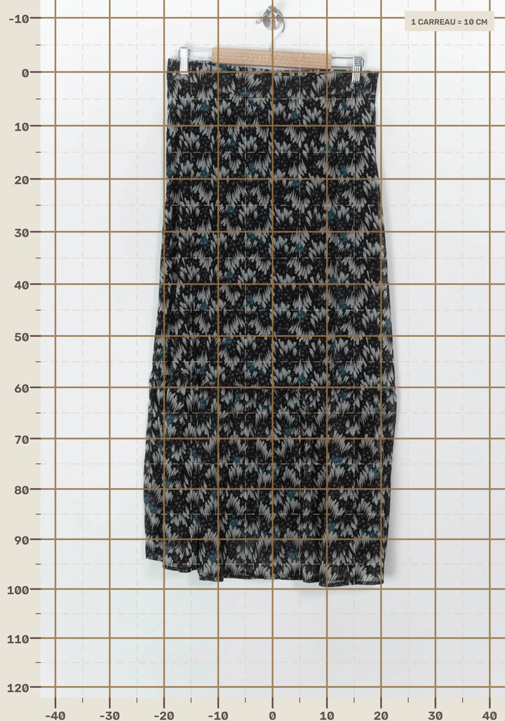 Jupe Longue Noire et Blanche - Taille L/40 de la marque La Fée Maraboutée | PARAD123432 - Vendu par Paradigme - Image 4