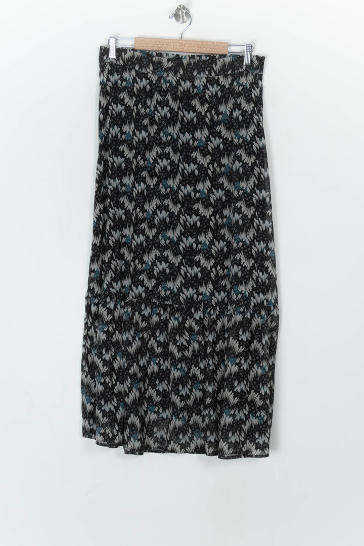 Jupe Longue Noire et Blanche - Taille L/40 de la marque La Fée Maraboutée | PARAD123432 - Vendu par Paradigme - Image 2