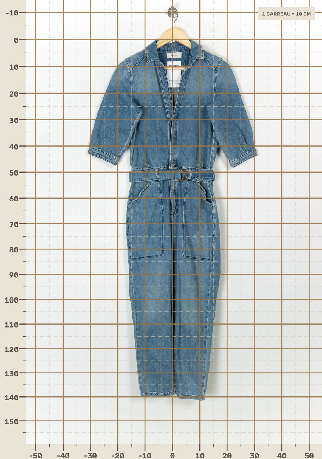 Combinaison En Jean Bleue - Taille S/36 de la marque ba&amp;sh | PARAD123472 - Vendu par Paradigme - Image 4