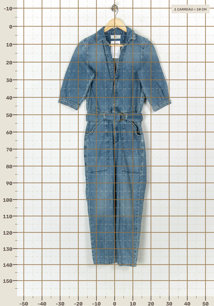Combinaison En Jean Bleue - Taille S/36 de la marque ba&amp;sh | PARAD123472 - Vendu par Paradigme - Image 4