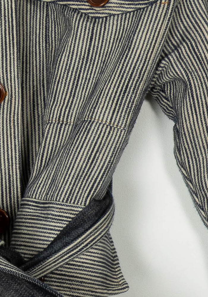 Veste Rayée Bleue et Beige - Taille S/36 de la marque Sessùn | PARAD123474 - Vendu par Paradigme - Image 3