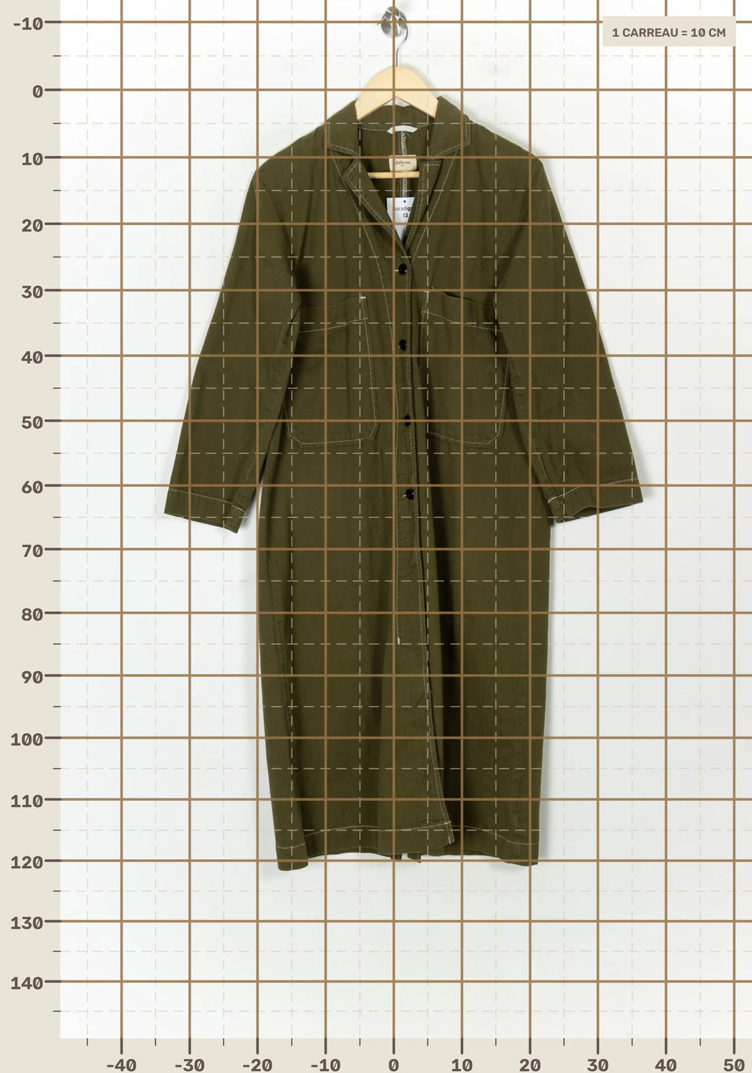 Manteau Kaki - Taille M/38 de la marque Bellerose | PARAD123475 - Vendu par Paradigme - Image 4