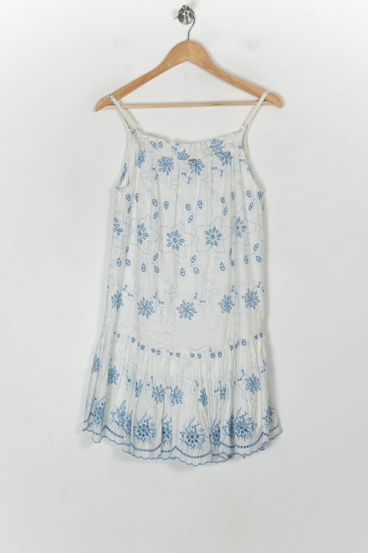 Robe Midi Blanche et Bleue - Taille XS/34 de la marque IKKS | PARAD123476 - Vendu par Paradigme - Image 5
