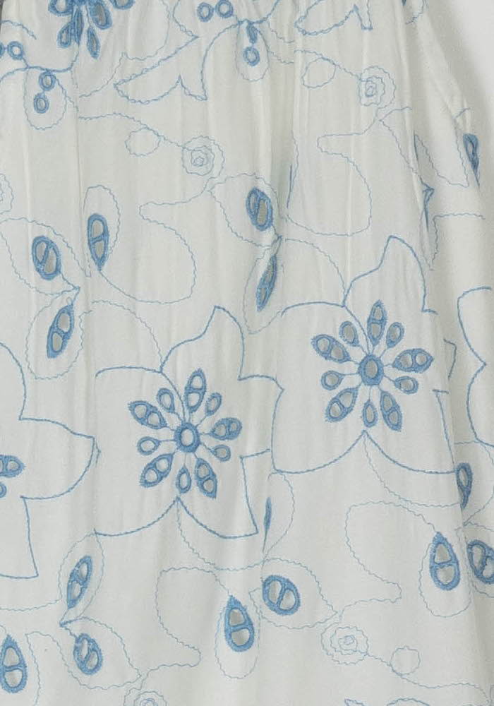 Robe Midi Blanche et Bleue - Taille XS/34 de la marque IKKS | PARAD123476 - Vendu par Paradigme - Image 3