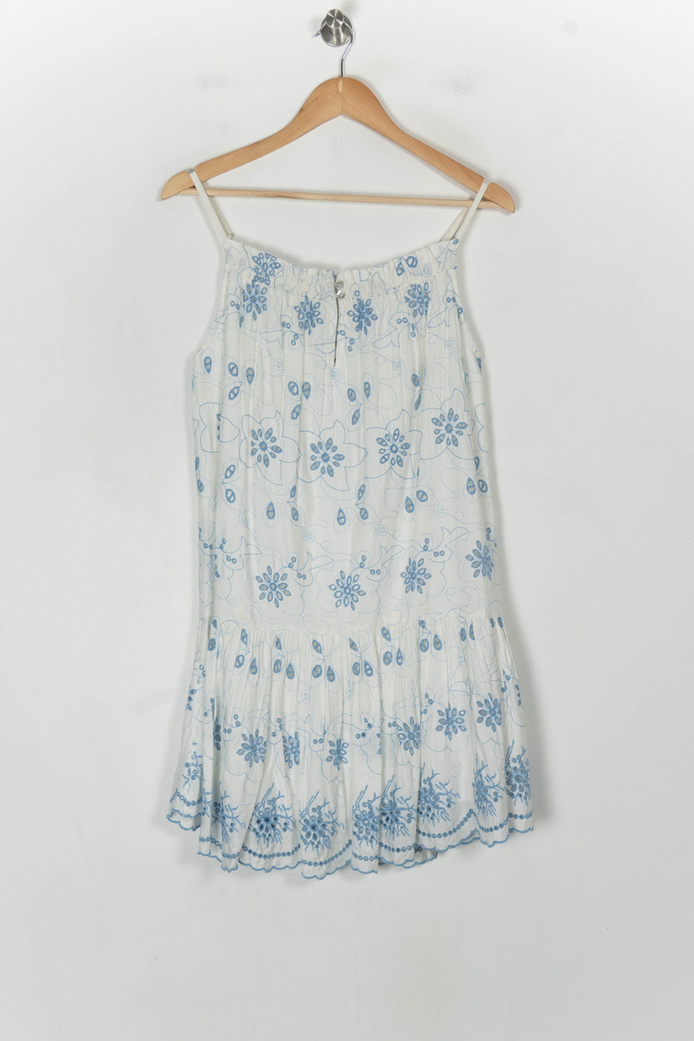 Robe Midi Blanche et Bleue - Taille XS/34 de la marque IKKS | PARAD123476 - Vendu par Paradigme - Image 2