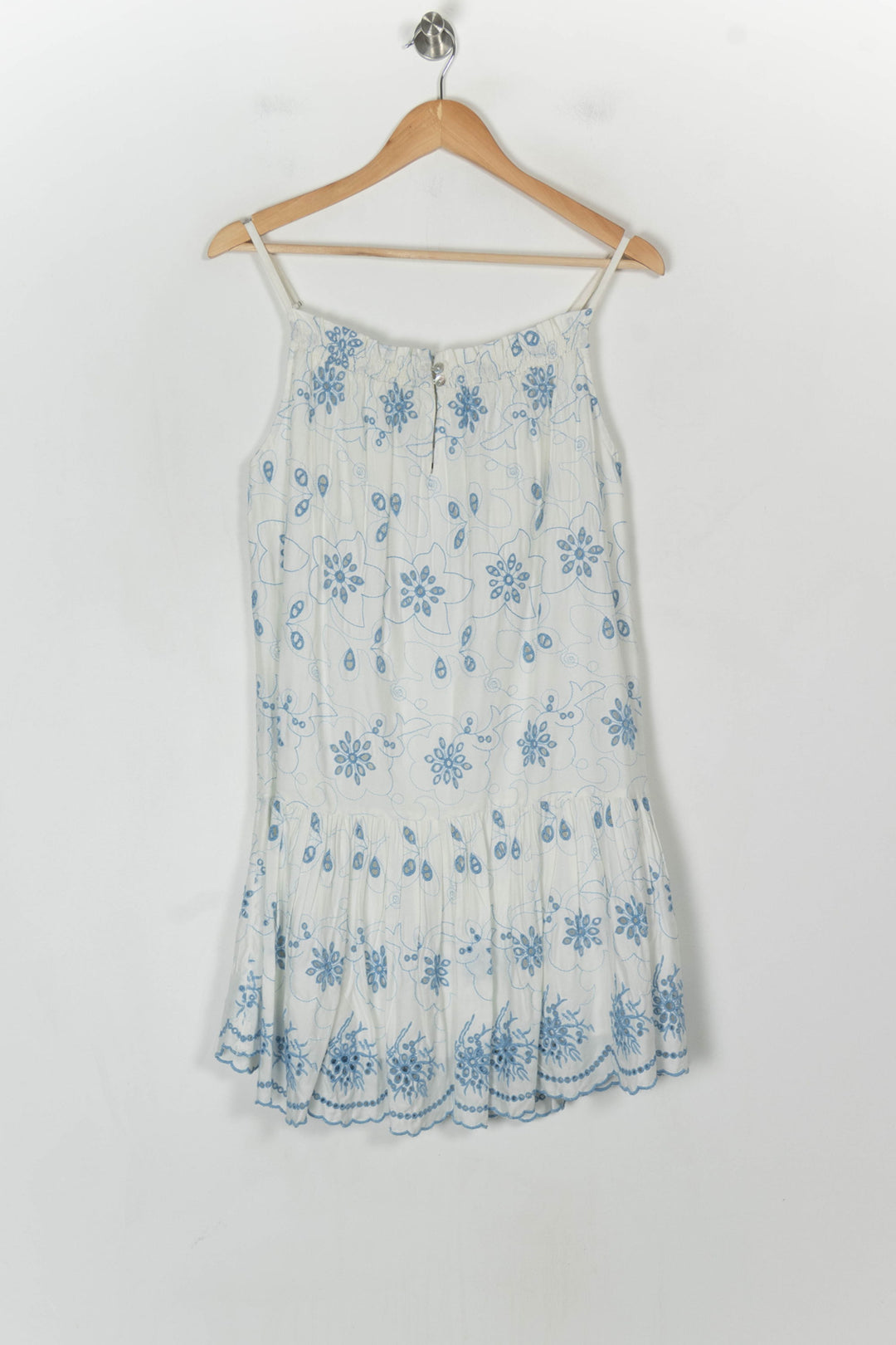 Robe Midi Blanche et Bleue - Taille XS/34 de la marque IKKS | PARAD123476 - Vendu par Paradigme - Image 2