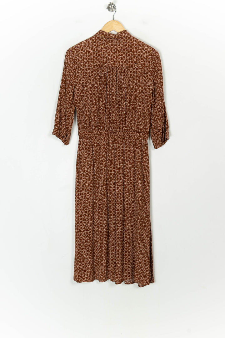 Robe Midi Marron et Écru - Taille S/36 de la marque Sessùn | PARAD123479 - Vendu par Paradigme - Image 5