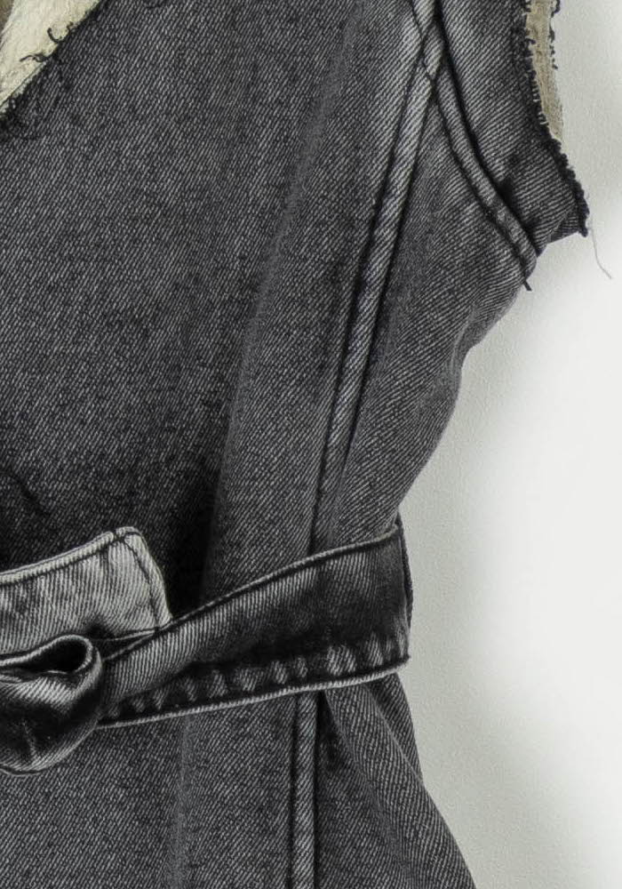 Veste Sans Manches Noire et Écrue - Taille XS/34 de la marque Imprevu | PARAD123491 - Vendu par Paradigme - Image 3