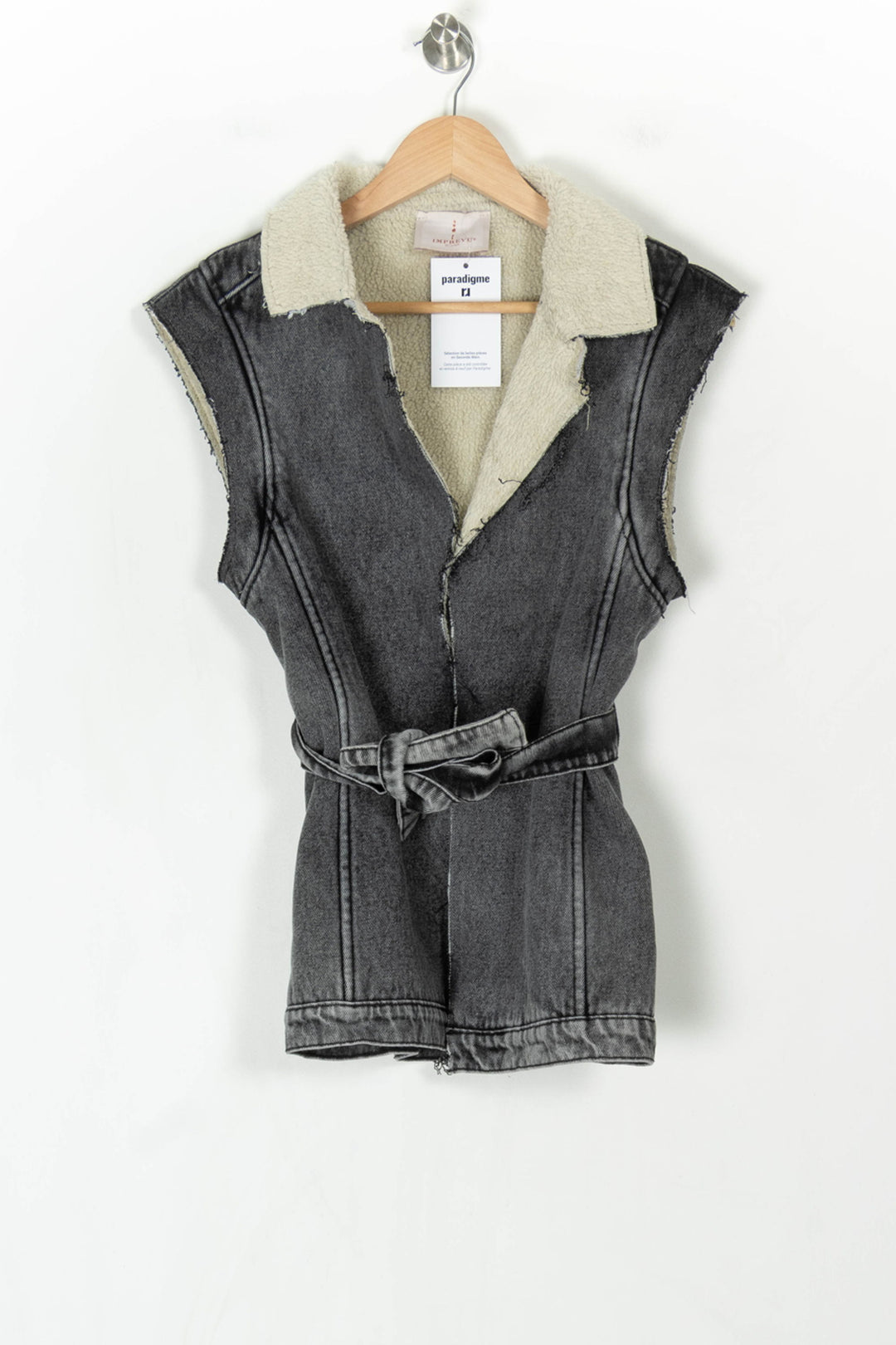 Veste Sans Manches Noire et Écrue - Taille XS/34 de la marque Imprevu | PARAD123491 - Vendu par Paradigme - Image 2