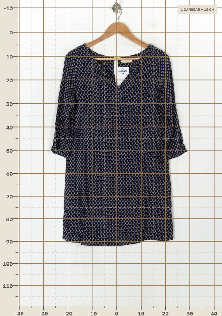 Robe Bleue et Beige - Taille L/40 de la marque La Petite Etoile | PARAD123506 - Vendu par Paradigme - Image 4