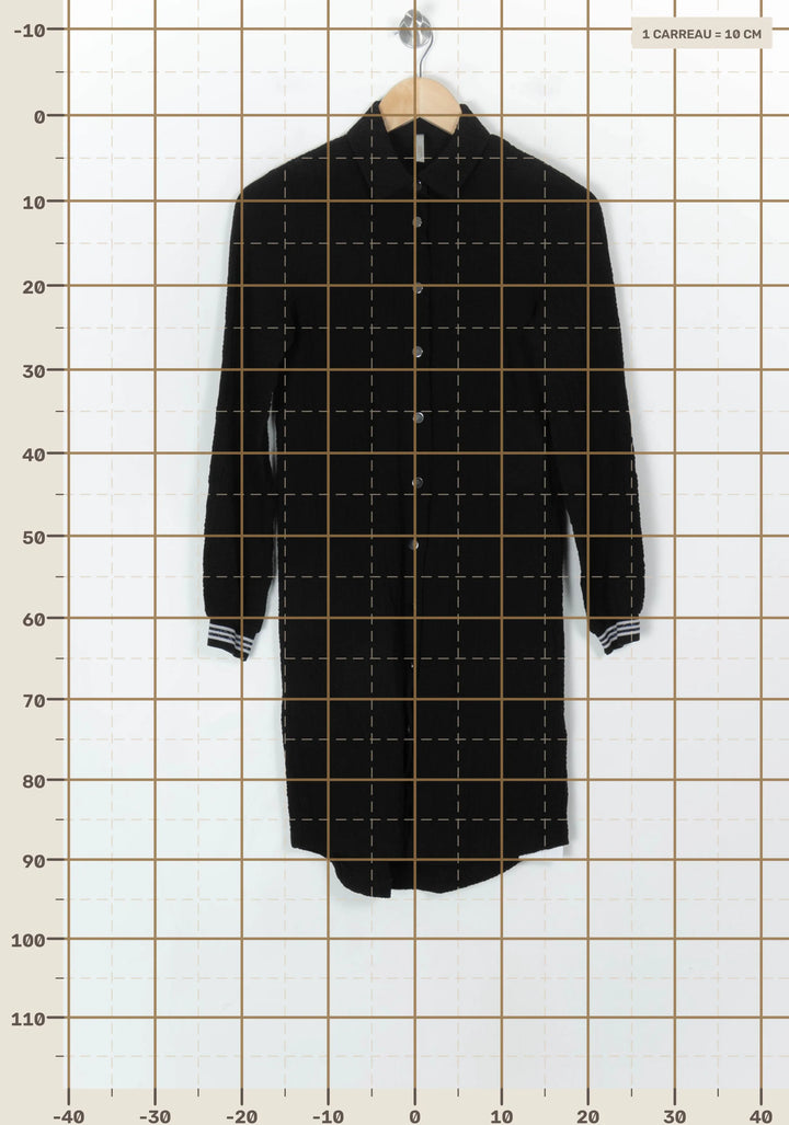 Robe Chemise Noire - Taille XS/34 de la marque I.Code | PARAD123508 - Vendu par Paradigme - Image 4