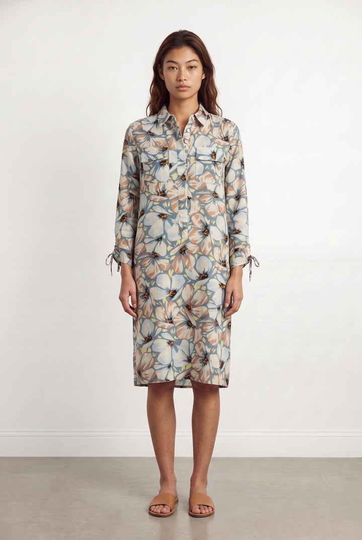 Robe Midi Bleue et Beige - Taille M/38 de la marque Antik Batik | PARAD123510 - Vendu par Paradigme - Image 1