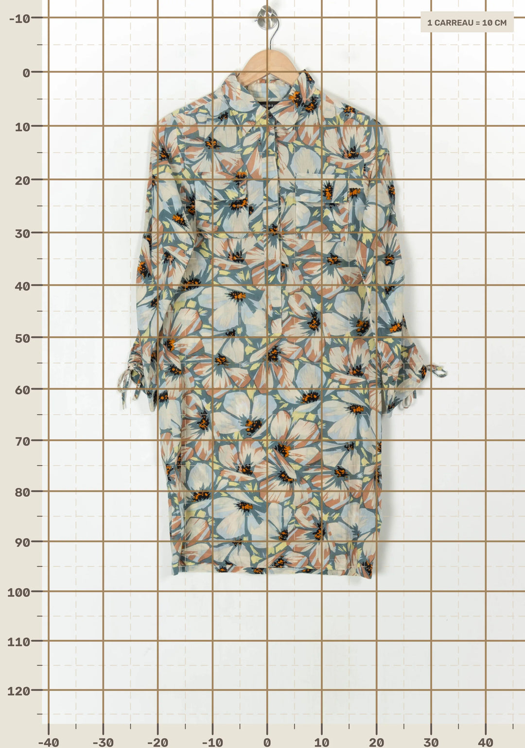 Robe Midi Bleue et Beige - Taille M/38 de la marque Antik Batik | PARAD123510 - Vendu par Paradigme - Image 4