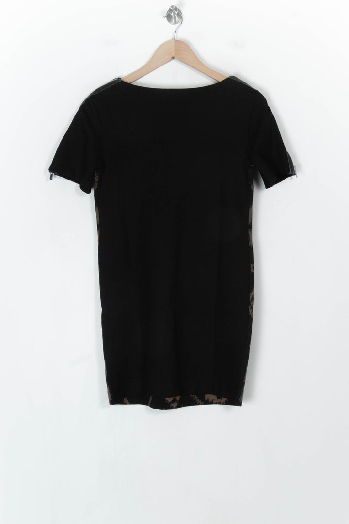 Robe Midi Noire et Marron - Taille S/36 de la marque Sandro | PARAD123512 - Vendu par Paradigme - Image 5