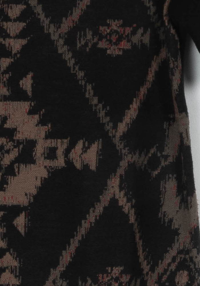 Robe Midi Noire et Marron - Taille S/36 de la marque Sandro | PARAD123512 - Vendu par Paradigme - Image 3