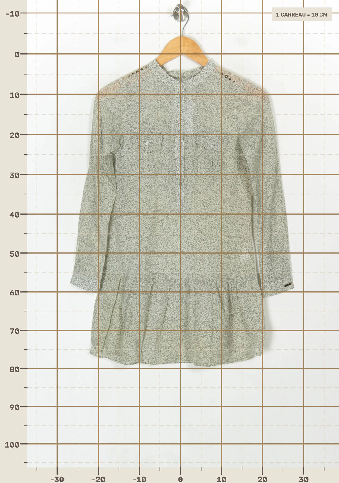 Robe Courte Beige - Taille S/36 de la marque IKKS | PARAD123513 - Vendu par Paradigme - Image 4