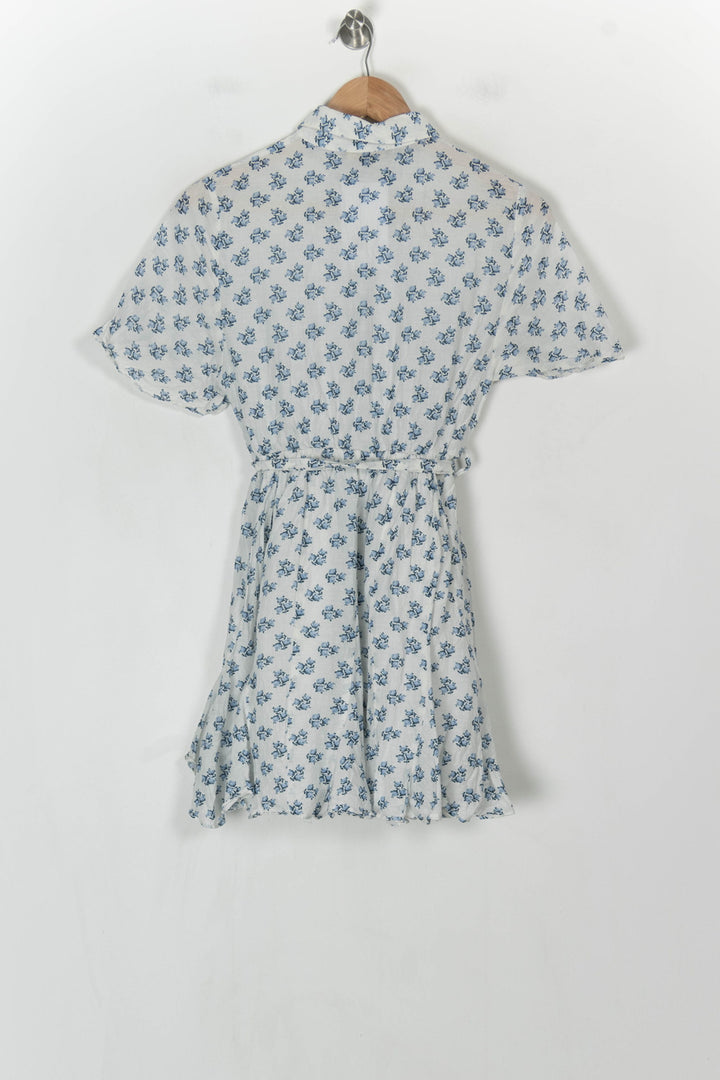Robe Courte Blanche et Bleue - Taille XS/34 de la marque Maje | PARAD123530 - Vendu par Paradigme - Image 5