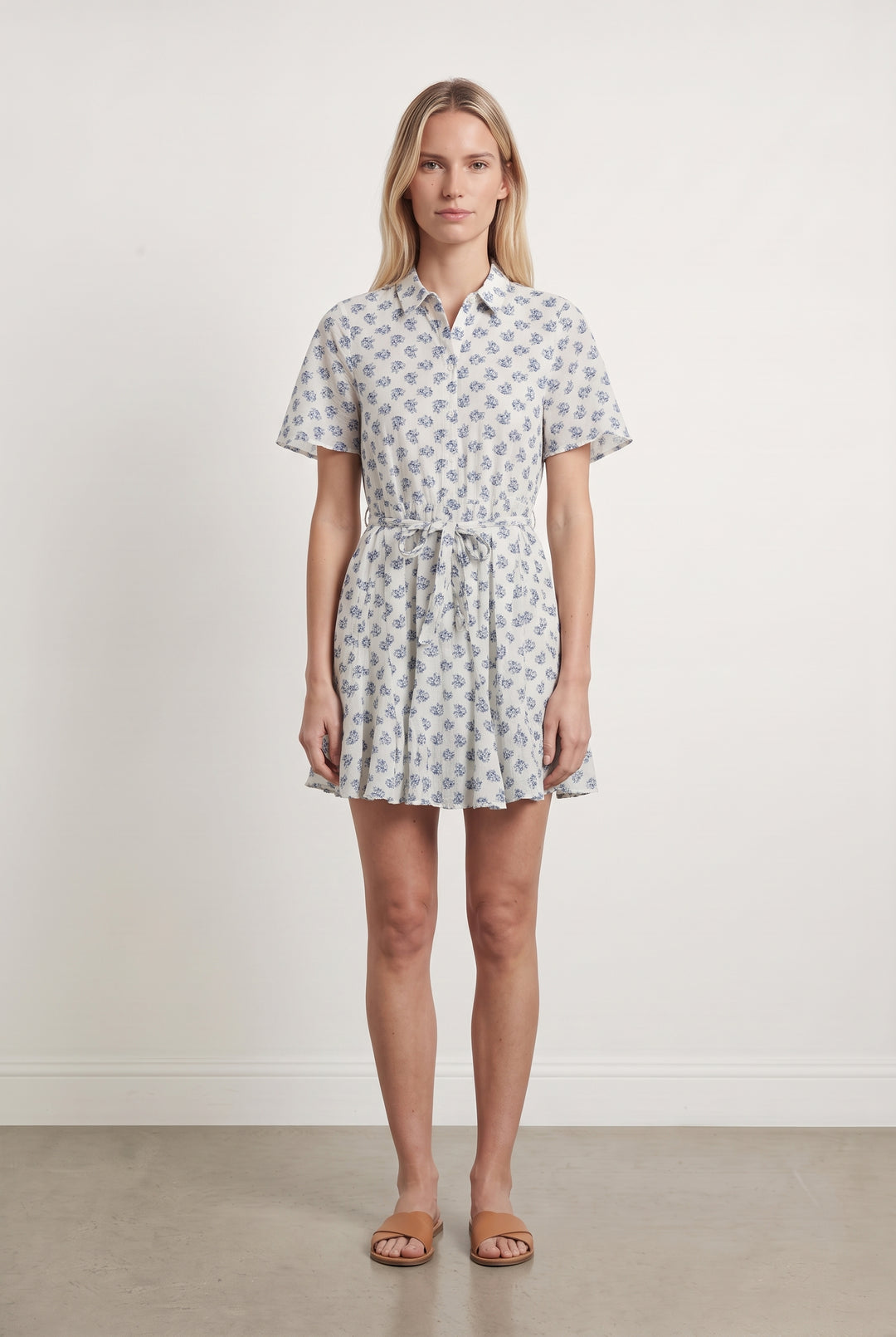 Robe Courte Blanche et Bleue - Taille XS/34 de la marque Maje | PARAD123530 - Vendu par Paradigme - Image 1