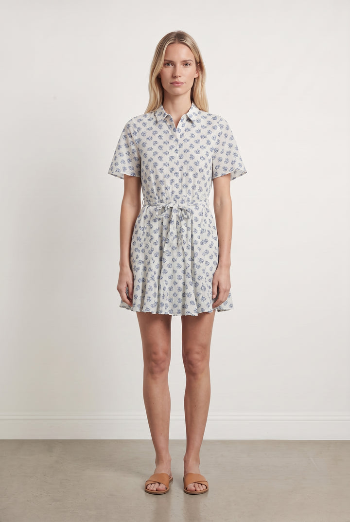 Robe Courte Blanche et Bleue - Taille XS/34 de la marque Maje | PARAD123530 - Vendu par Paradigme - Image 1
