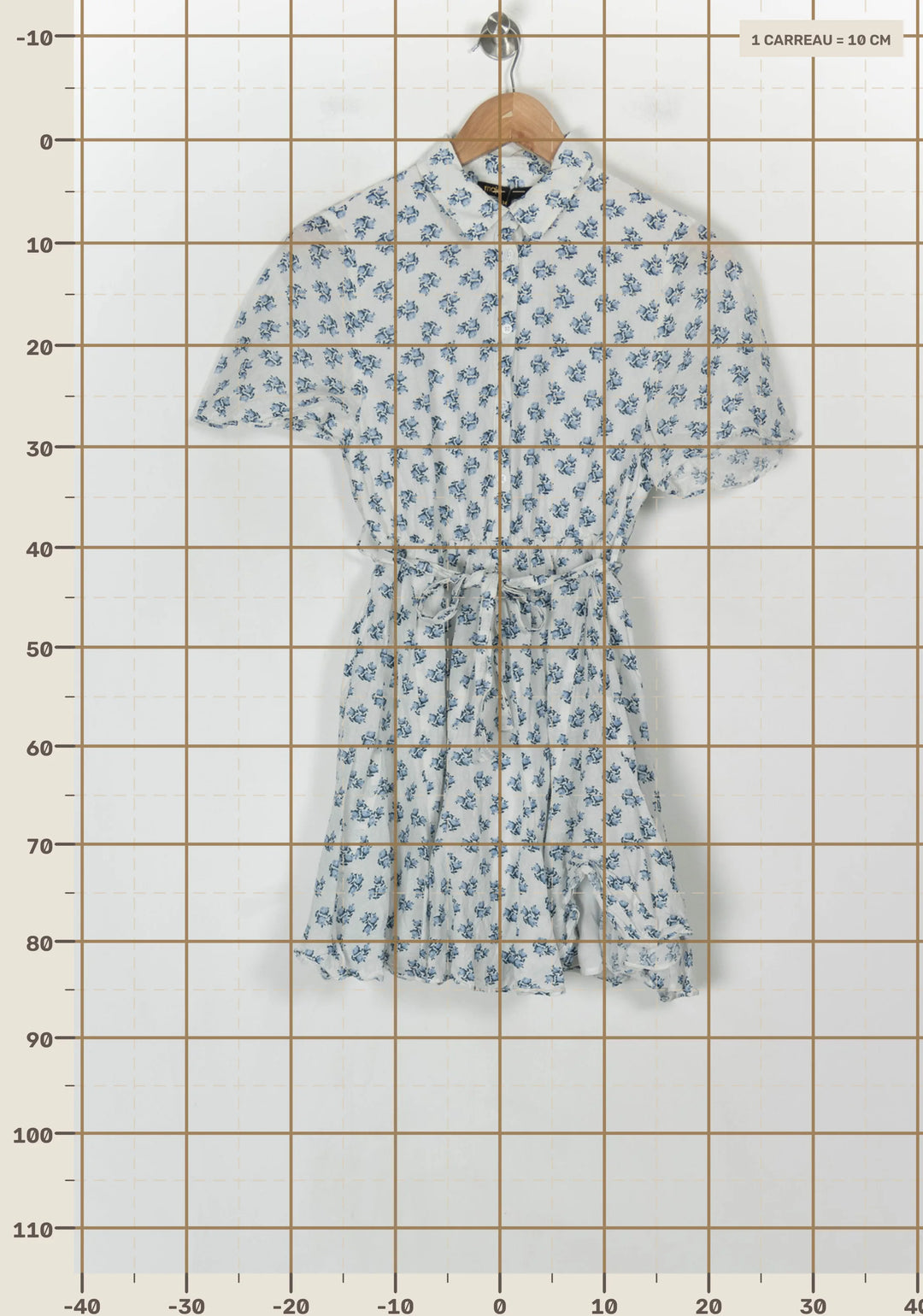 Robe Courte Blanche et Bleue - Taille XS/34 de la marque Maje | PARAD123530 - Vendu par Paradigme - Image 4