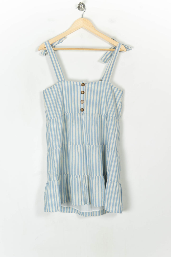 Robe Longue Bleu et Blanc - Taille M/38 de la marque Sézane | PARAD123532 - Vendu par Paradigme - Image 5