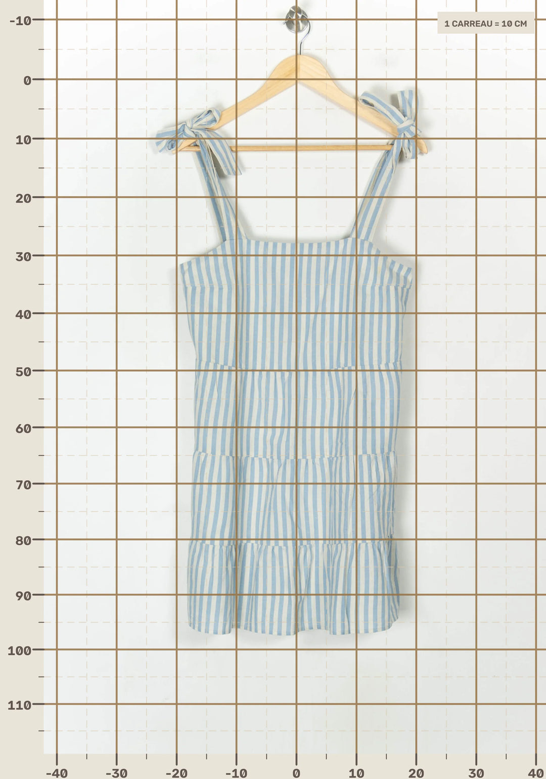 Robe Longue Bleu et Blanc - Taille M/38 de la marque Sézane | PARAD123532 - Vendu par Paradigme - Image 4