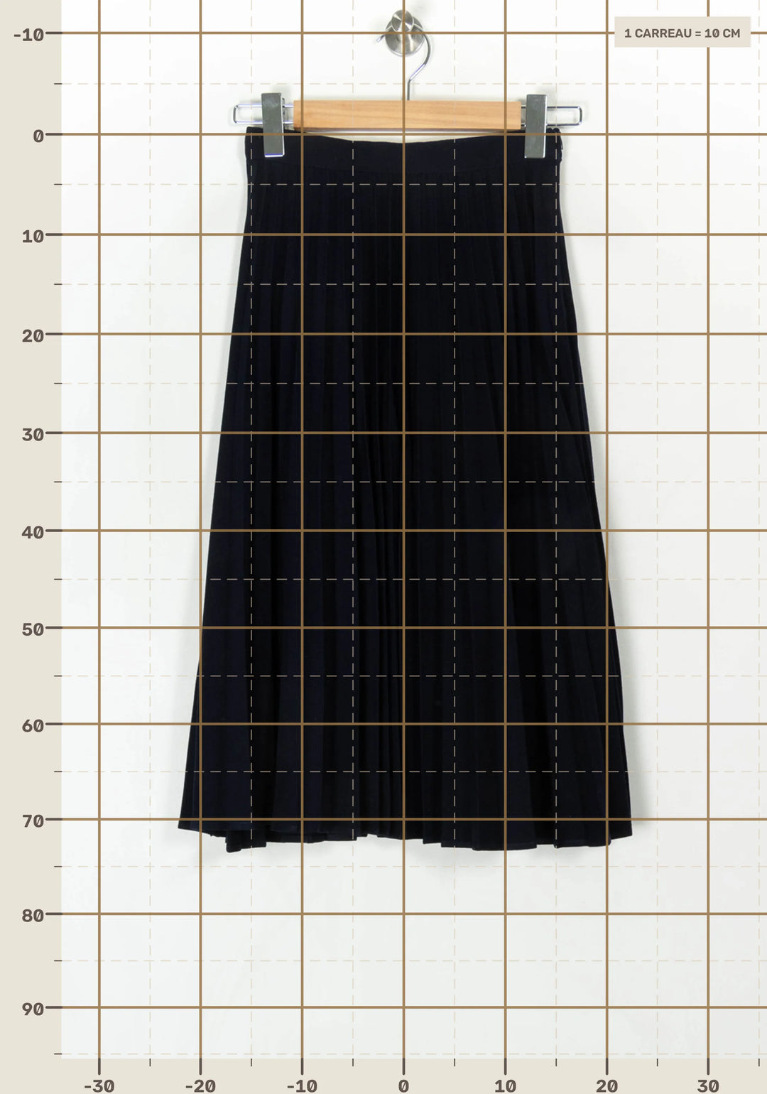 Jupe Plissée Bleu Marine - Taille XS/34 de la marque Soi Paris | PARAD123533 - Vendu par Paradigme - Image 4