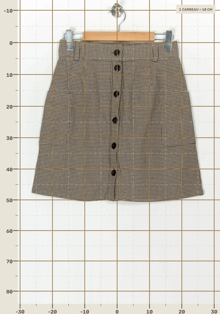 Jupe courte Beige et Marron - Taille L/40 de la marque Sézane | PARAD123534 - Vendu par Paradigme - Image 4
