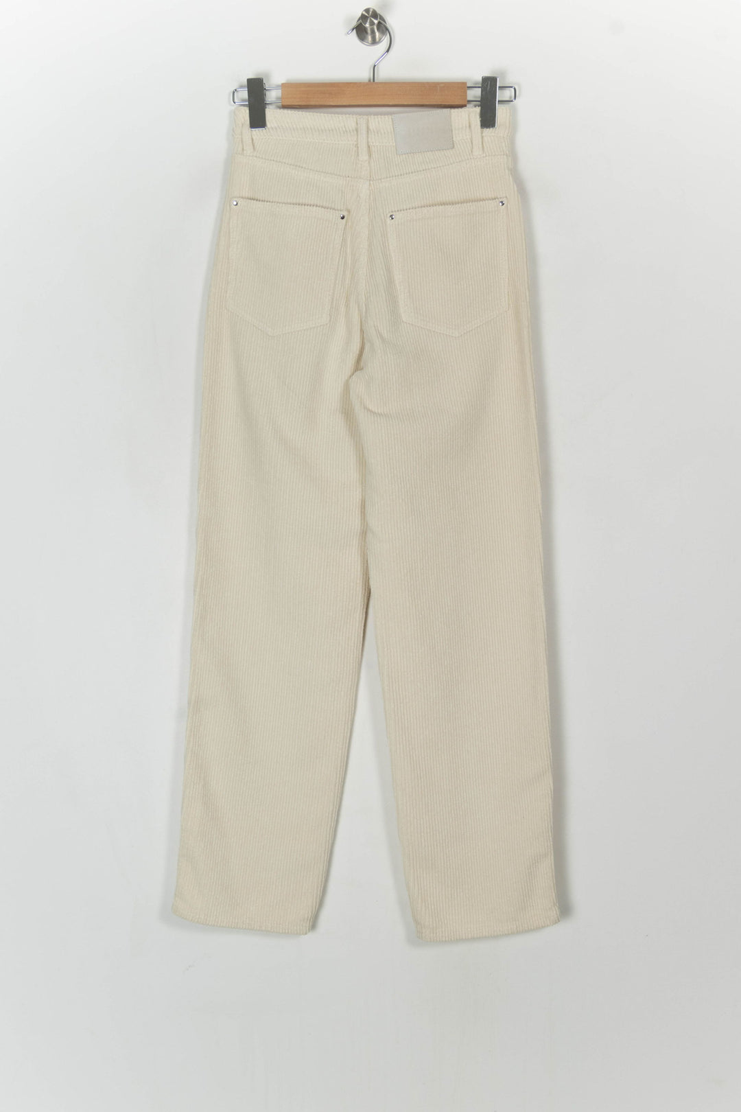 Pantalon en velours côtelé écru - Taille XS/34 de la marque Claudie Pierlot | PARAD123538 - Vendu par Paradigme - Image 5