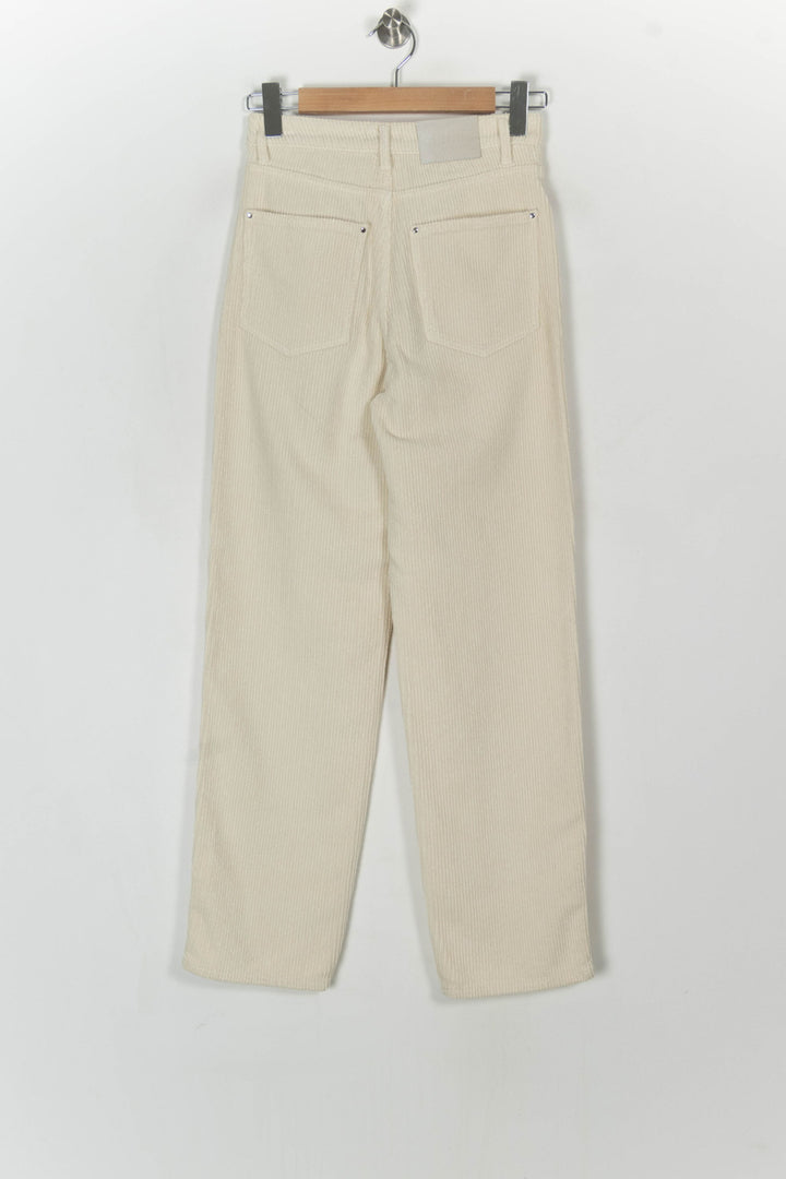 Pantalon en velours côtelé écru - Taille XS/34 de la marque Claudie Pierlot | PARAD123538 - Vendu par Paradigme - Image 5