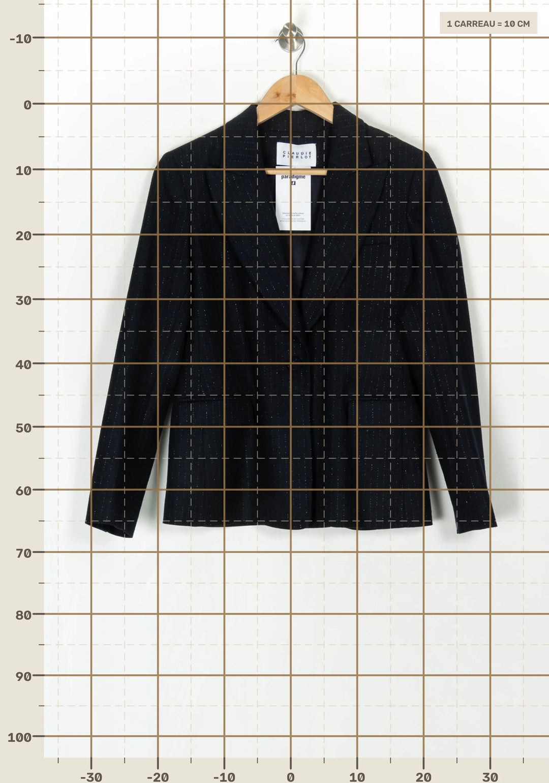 Veste De Tailleur Bleue - Taille S/36 de la marque Claudie Pierlot | PARAD123543 - Vendu par Paradigme - Image 4