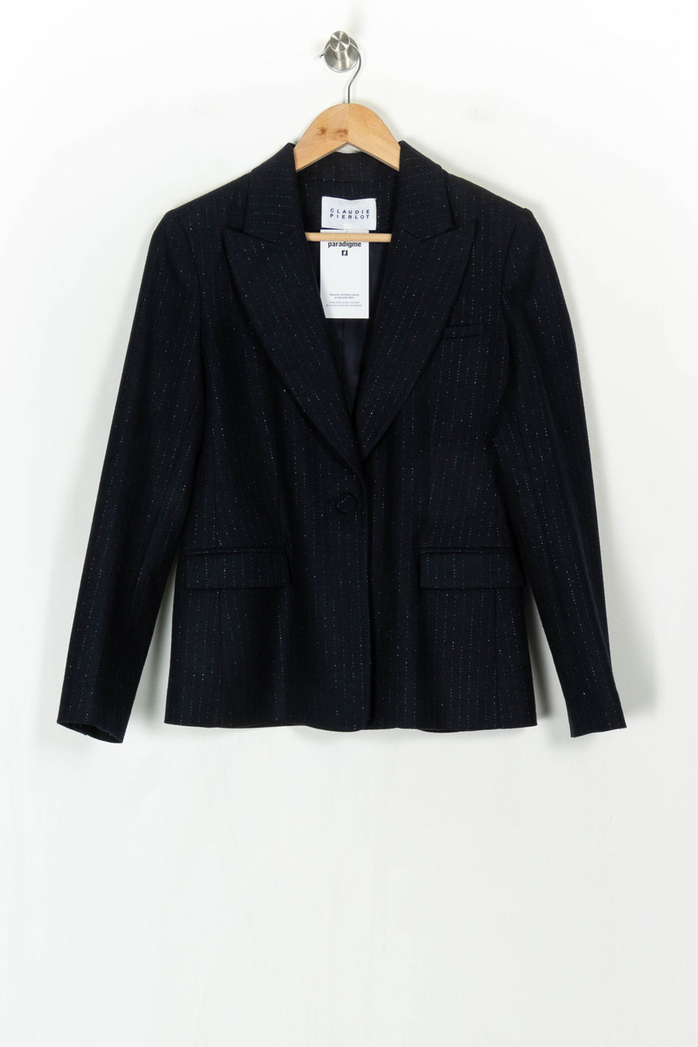 Veste De Tailleur Bleue - Taille S/36 de la marque Claudie Pierlot | PARAD123543 - Vendu par Paradigme - Image 2
