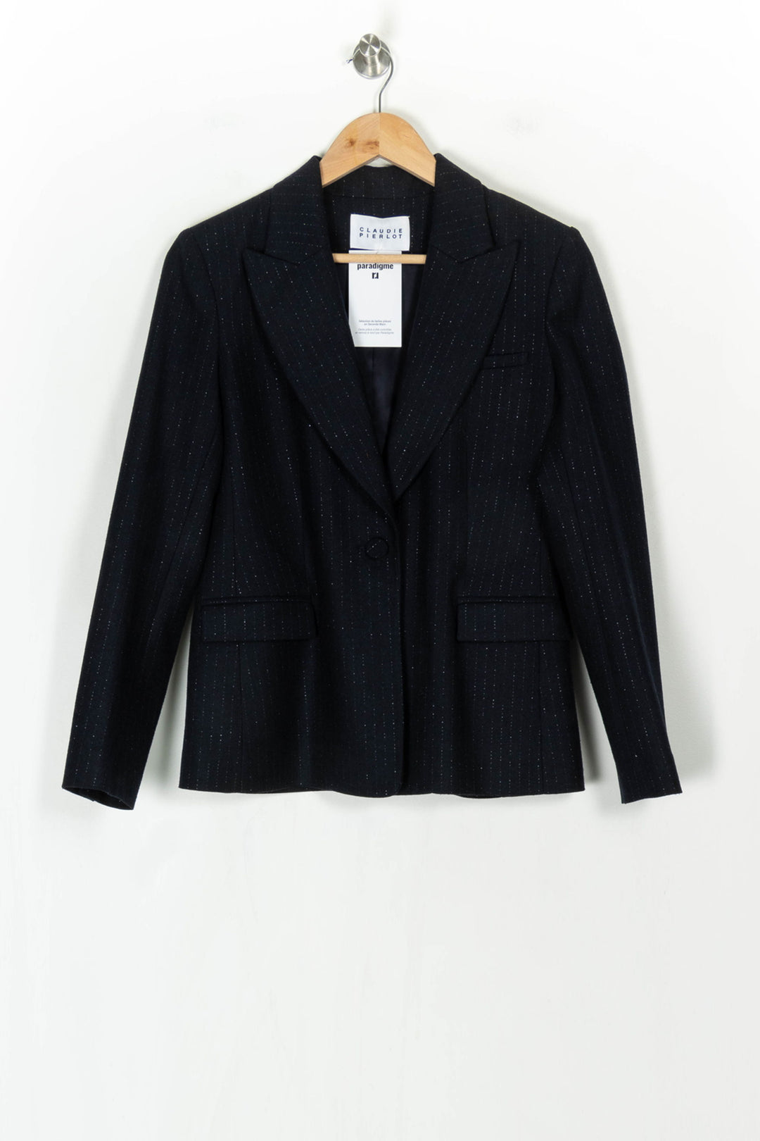 Veste De Tailleur Bleue - Taille S/36 de la marque Claudie Pierlot | PARAD123543 - Vendu par Paradigme - Image 2