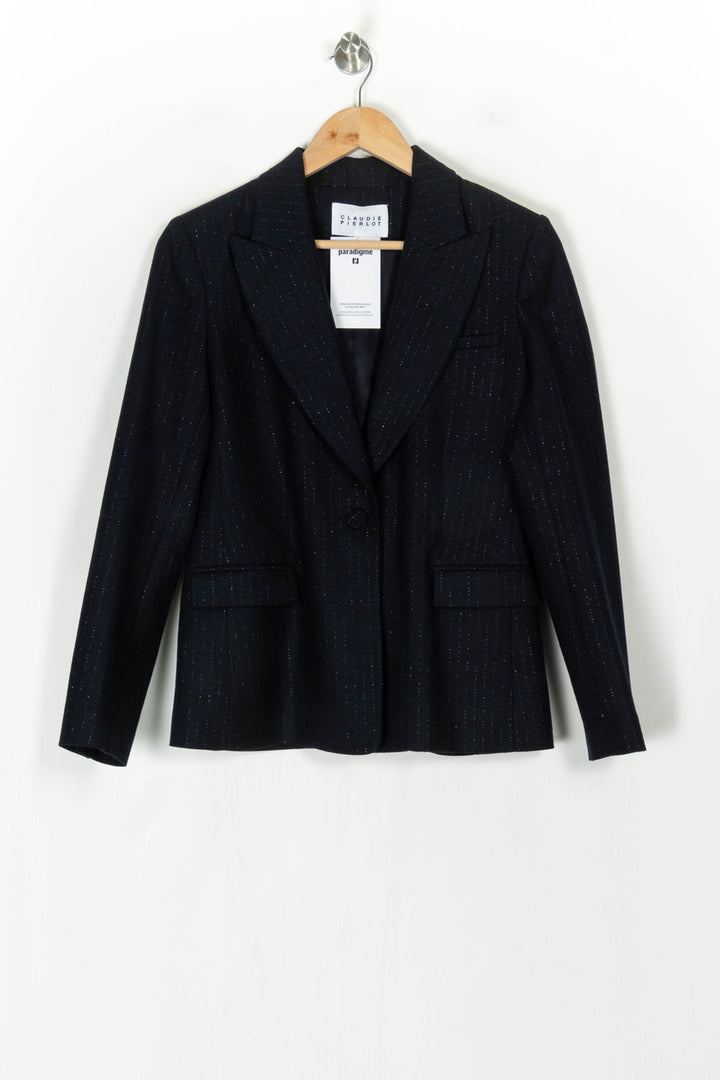 Veste De Tailleur Bleue - Taille S/36 de la marque Claudie Pierlot | PARAD123543 - Vendu par Paradigme - Image 2