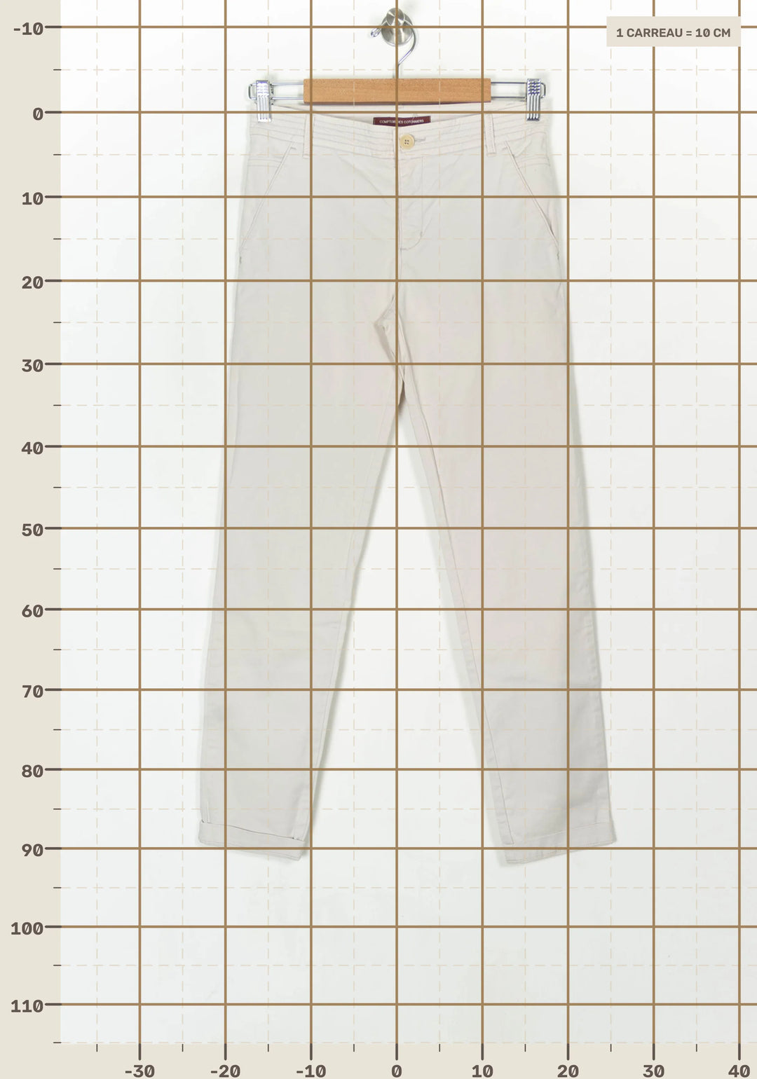 Pantalon Chino Beige - Taille XS/34 de la marque Comptoir des Cotonniers | PARAD123593 - Vendu par Paradigme - Image 4