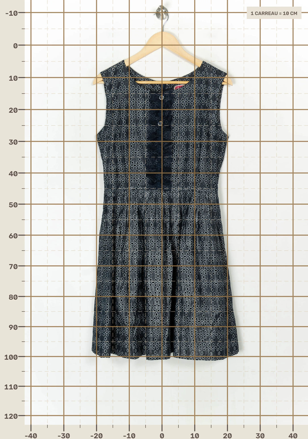 Robe Courte Bleue et Blanche - Taille L/40 de la marque Manoush | PARAD123596 - Vendu par Paradigme - Image 4