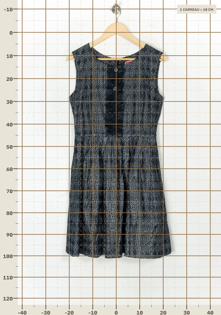 Robe Courte Bleue et Blanche - Taille L/40 de la marque Manoush | PARAD123596 - Vendu par Paradigme - Image 4