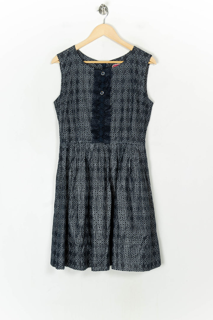 Robe Courte Bleue et Blanche - Taille L/40 de la marque Manoush | PARAD123596 - Vendu par Paradigme - Image 2