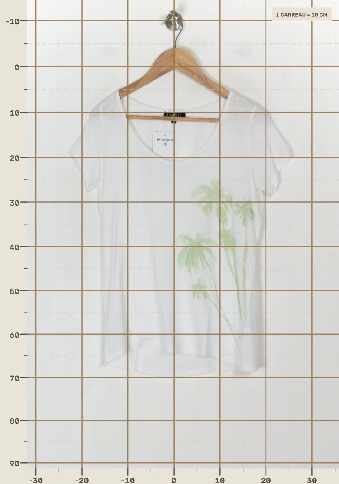 Tee-shirt Blanc - Taille S/36 de la marque Caroll | PARAD123603 - Vendu par Paradigme - Image 4