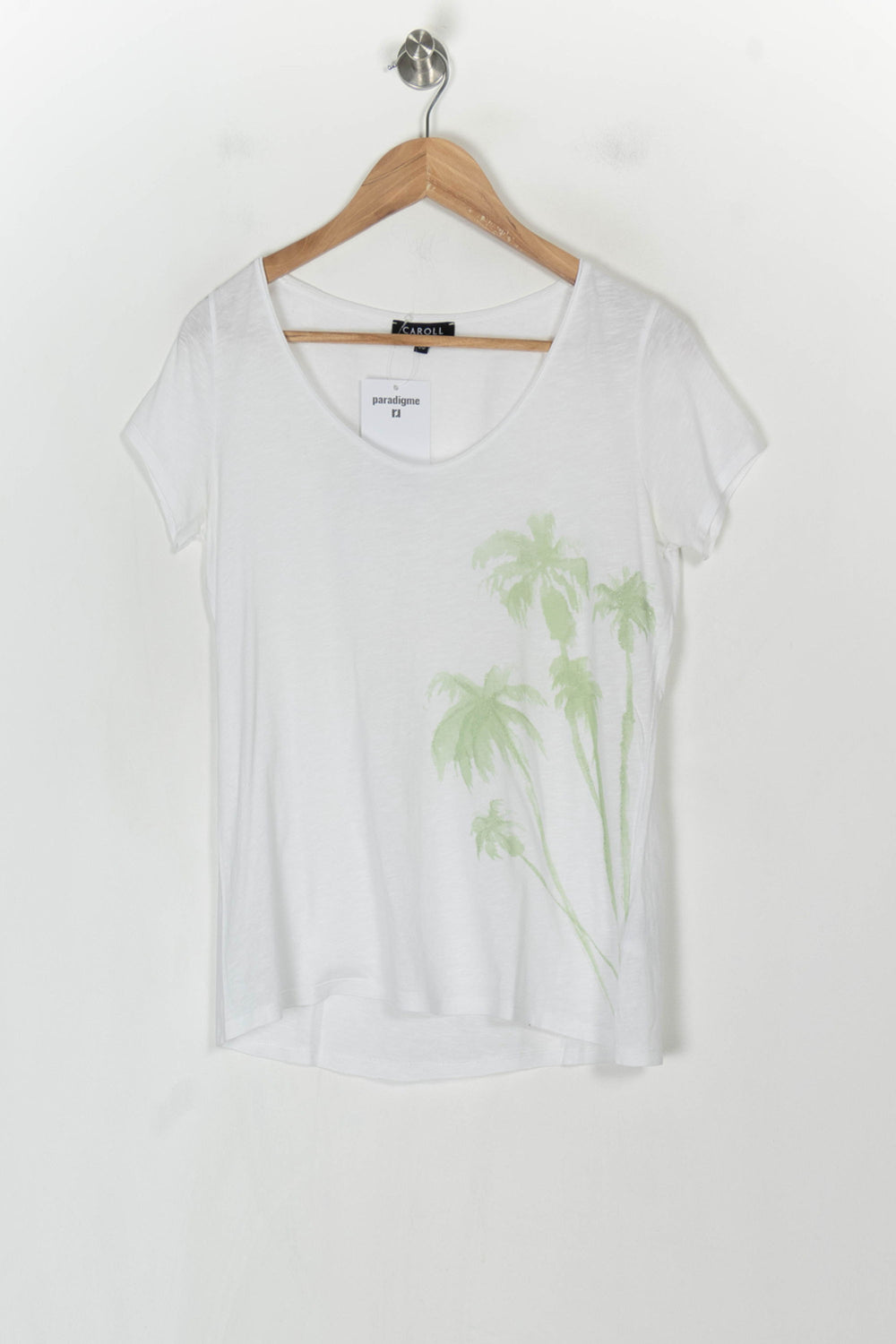 Tee-shirt Blanc - Taille S/36 de la marque Caroll | PARAD123603 - Vendu par Paradigme - Image 2