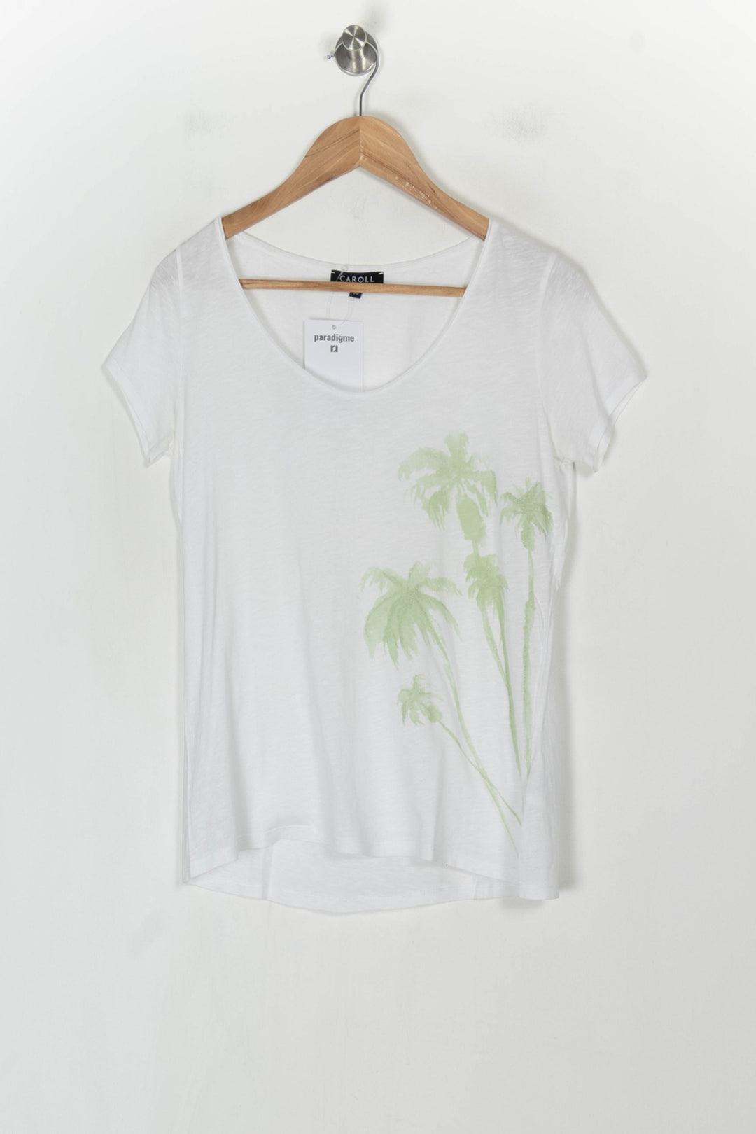 Tee-shirt Blanc - Taille S/36 de la marque Caroll | PARAD123603 - Vendu par Paradigme - Image 2
