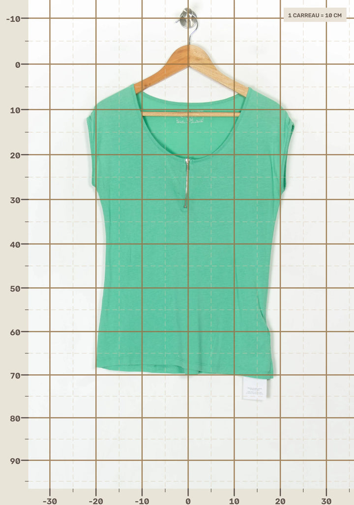 Tee-shirt sans manches Vert - Taille S/36 de la marque Caroll | PARAD123605 - Vendu par Paradigme - Image 4