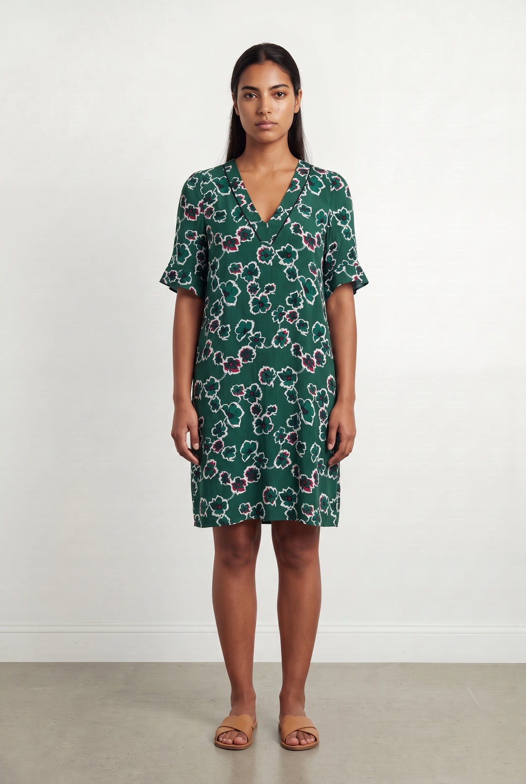 Robe Midi Verte - Taille L/40 de la marque IKKS | PARAD123611 - Vendu par Paradigme - Image 1