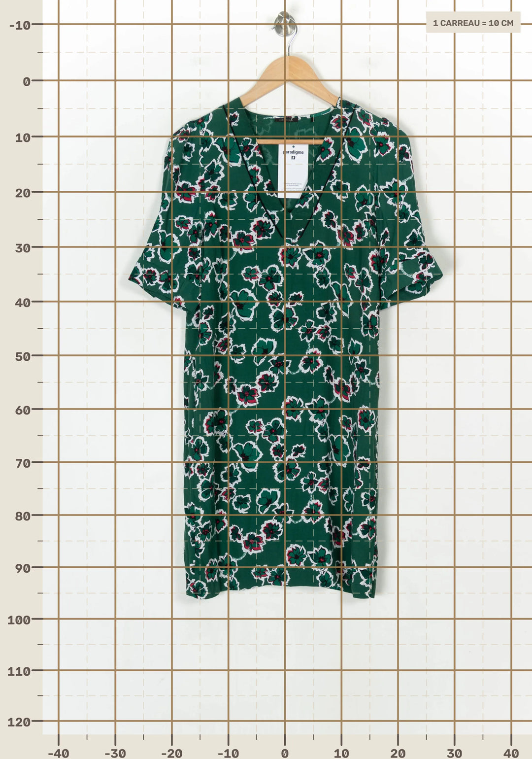 Robe Midi Verte - Taille L/40 de la marque IKKS | PARAD123611 - Vendu par Paradigme - Image 4