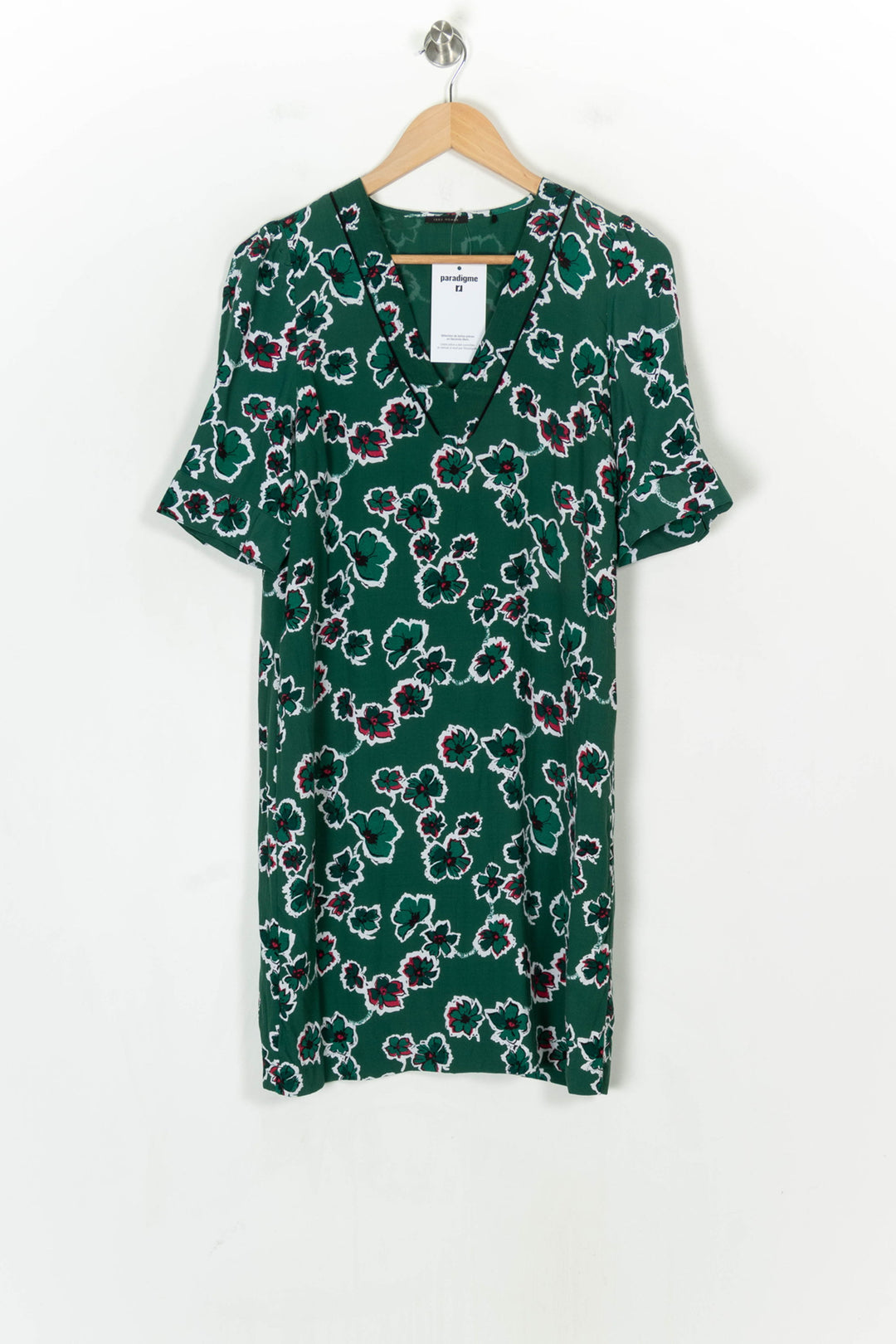 Robe Midi Verte - Taille L/40 de la marque IKKS | PARAD123611 - Vendu par Paradigme - Image 2