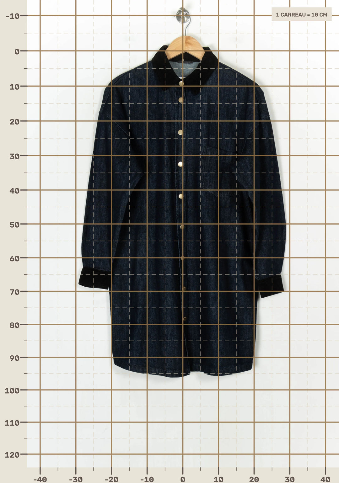 Robe Chemise Bleue - Taille M/38 de la marque IKKS | PARAD123613 - Vendu par Paradigme - Image 4