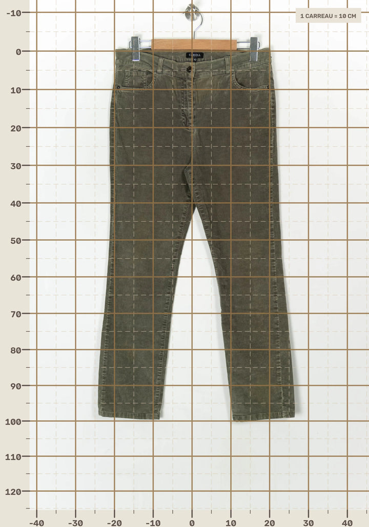 Pantalon Vert Kaki - Taille XL/42 de la marque Caroll | PARAD123615 - Vendu par Paradigme - Image 4