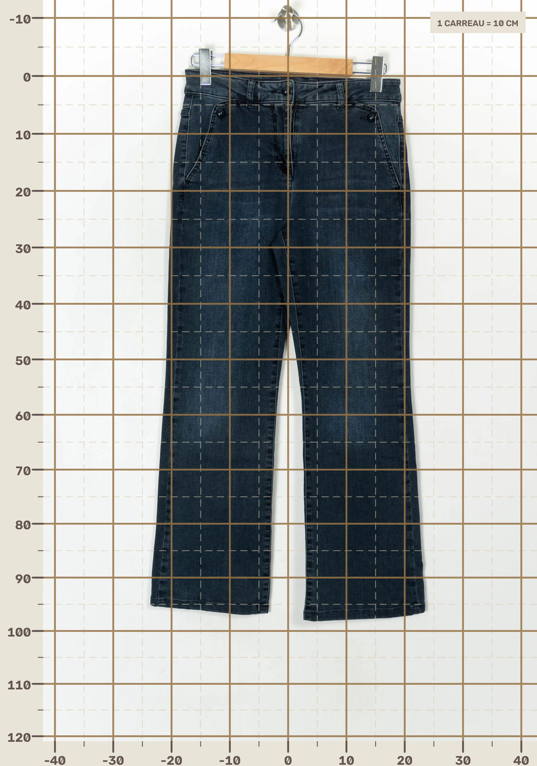 Jean Bleu Foncé - Taille L/40 de la marque Caroll | PARAD123620 - Vendu par Paradigme - Image 4