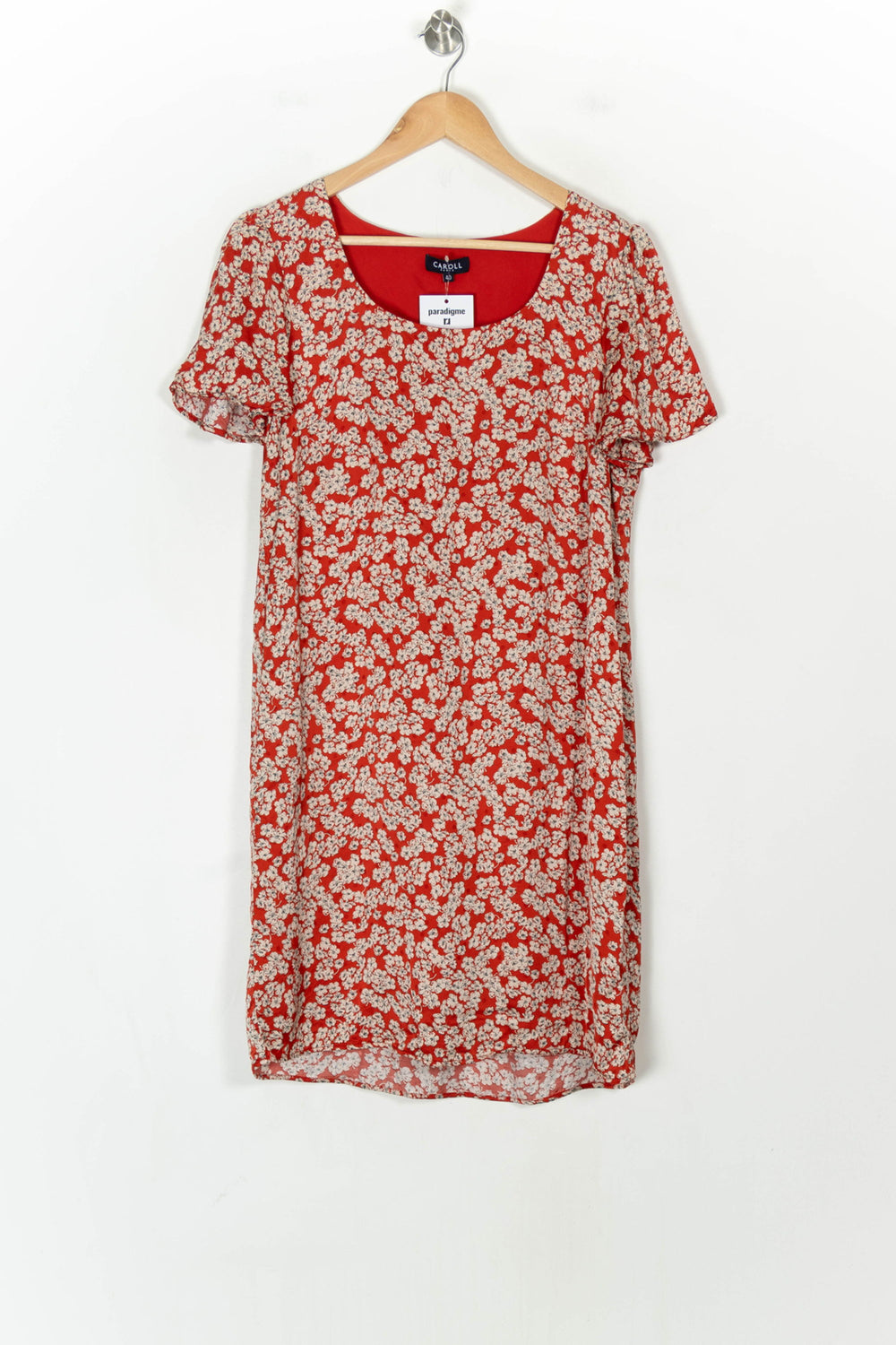 Robe Courte Rouge - Taille L/40 de la marque Caroll | PARAD123622 - Vendu par Paradigme - Image 2