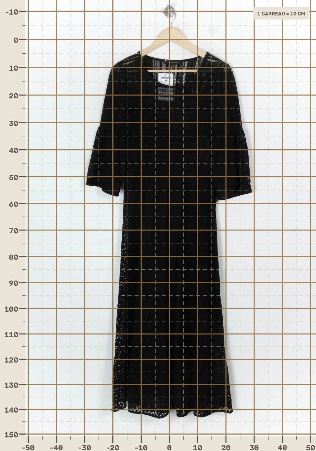 Robe Noire - Taille L/40 de la marque La Fée Maraboutée | PARAD123625 - Vendu par Paradigme - Image 4